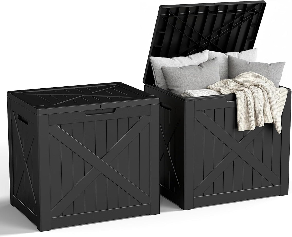 31 gallon outdoor storage box, large resin deck, main product view
