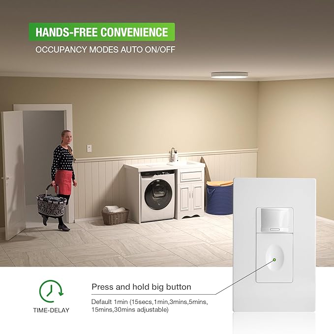 RAYZEEK Motion Sensor Light Switch, No Neutral Wire Required, No Ground Wire - Image 4