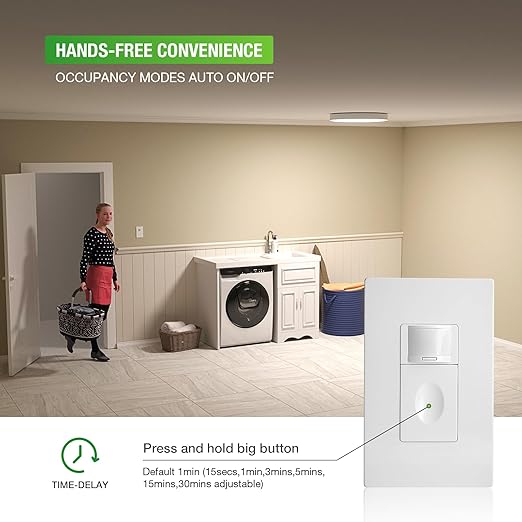 RAYZEEK Motion Sensor Light Switch, Single Pole, Ground Wire Required, OCC & - Image 6