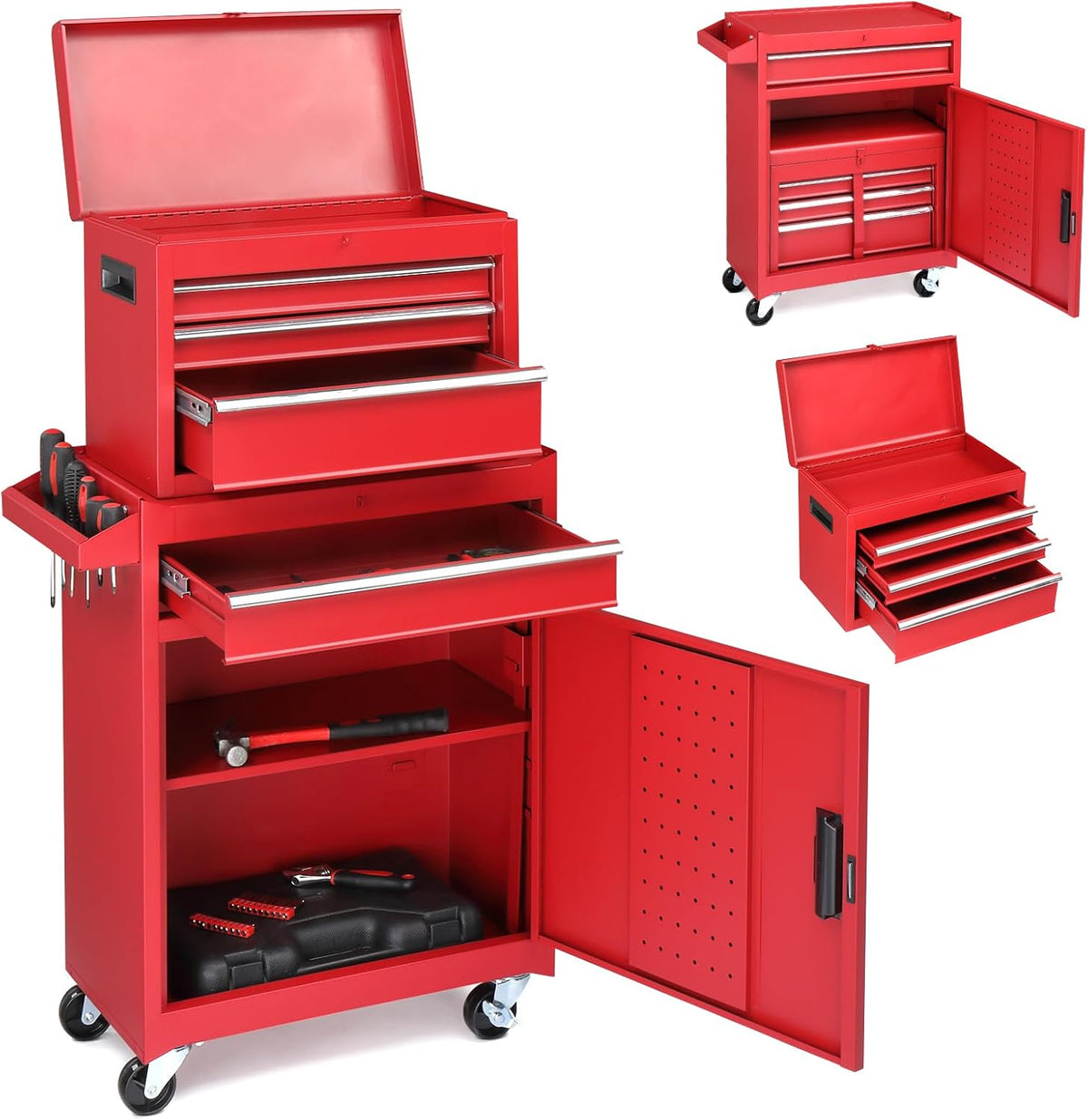 winado 4-drawer rolling tool chest, 2-in-1 large storage, main product view