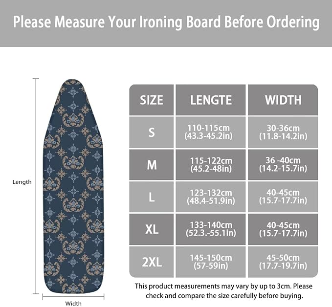 ZCFYGDX Breathable Ironing Board Cover, Resist Scorch Polyester & Staining - Image 6