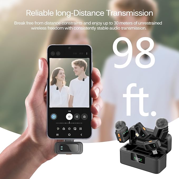 LIZHUZHONG Ai Mini Mic Wireless Lavalier Microphone System, Magnetic & Clip-On - Image 5
