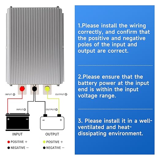 HUGEBO 60A 720W Voltage Converter Reducer 48V/36V to 12V, Converter Voltage - Image 6