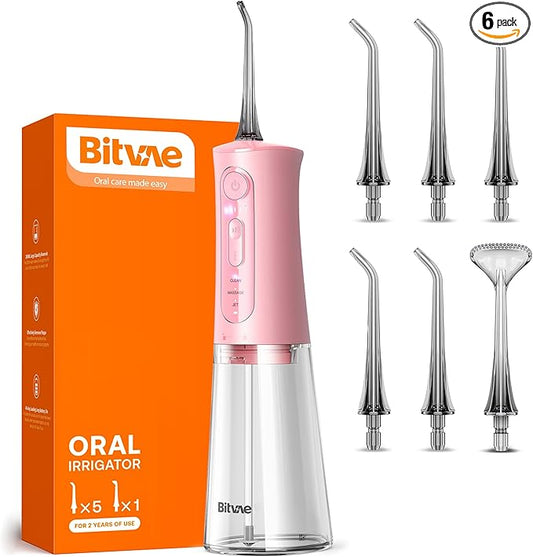 Bitvae Water Dental Flosser Teeth Picks, Cordless Portable Oral Irrigator by Bitvae