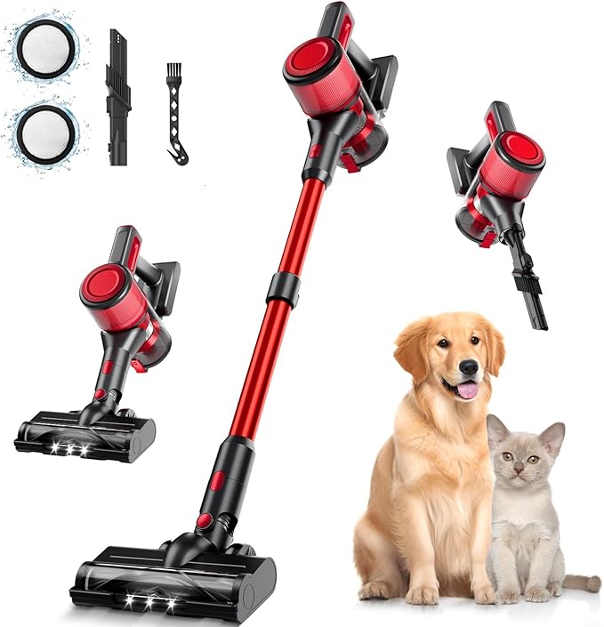 BSNAW Cordless Vacuum Cleaner for Home, 8-in-1 Lightweight Stick Vacuum by BSNAW