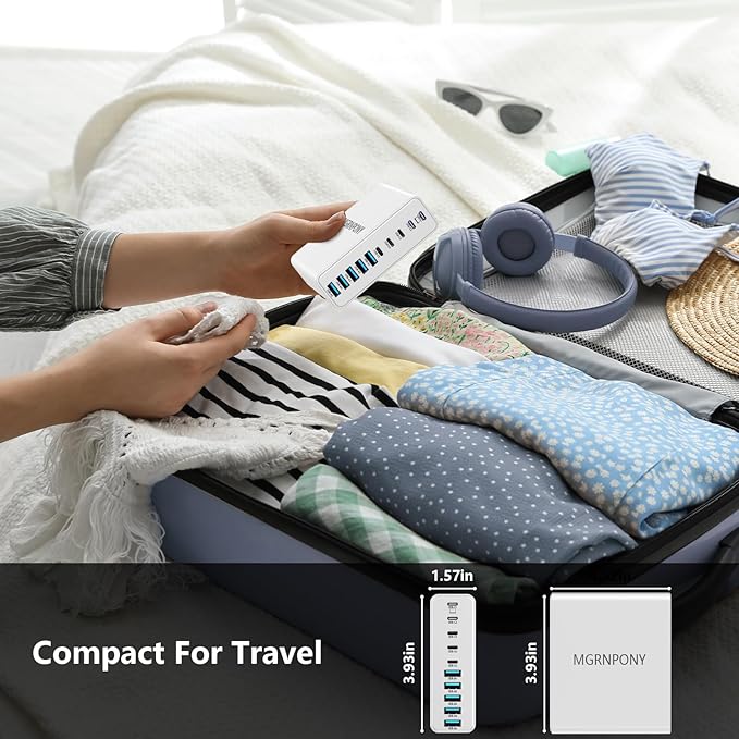 320W USB C Charger Block, 10-Port USB C Charging Station GaN III PD 65W Laptop - Image 6