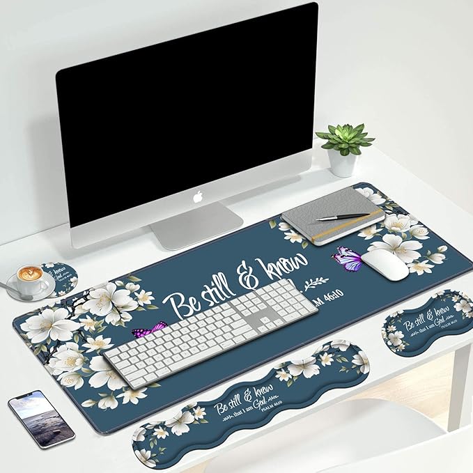 4 in 1 Ergonomic Keyboard Wrist Rest & Mouse Pad Wrist Rest Set, Large XXL - Image 7