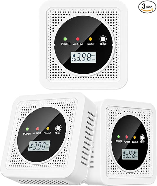 3 Packs, Smoke Carbon Monoxide Detector, Carbon Monoxide Detector, Smoke Alarm by TJTFJS