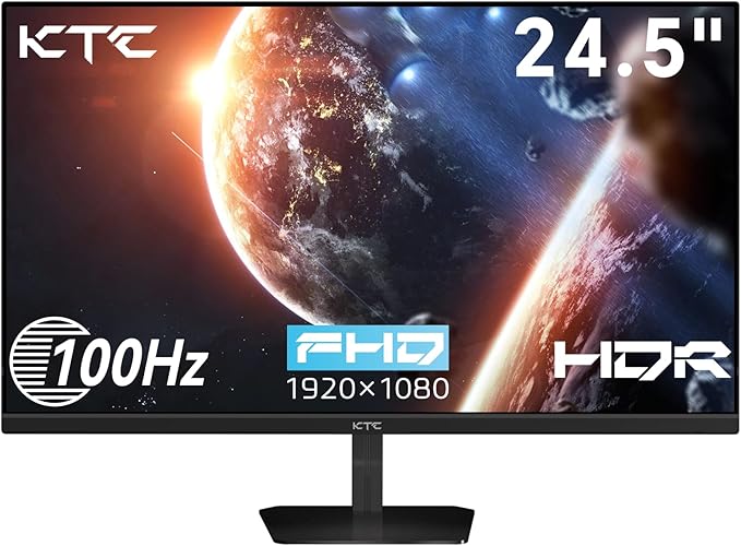 KTC 24.5 Inch FHD 100Hz IPS Computer Monitor, 1080P Eye Care PC Gaming Monitor by KTC