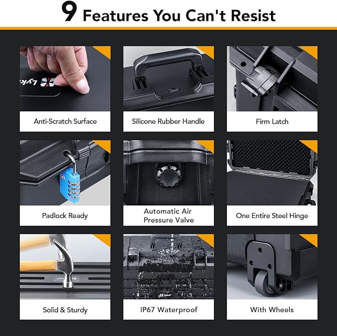 Lykus HC-7240 Large Waterproof Hard Case - Image 5