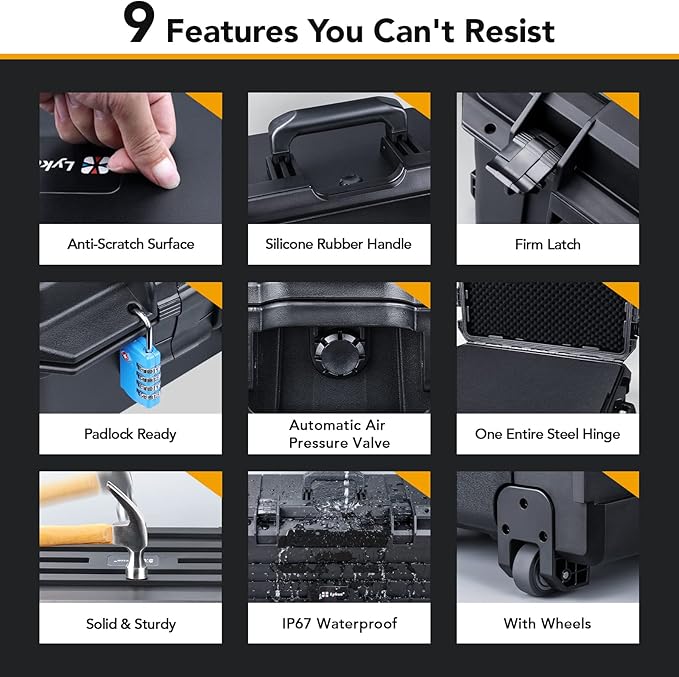 Lykus HC-6540 Large Waterproof Hard Case - Image 5
