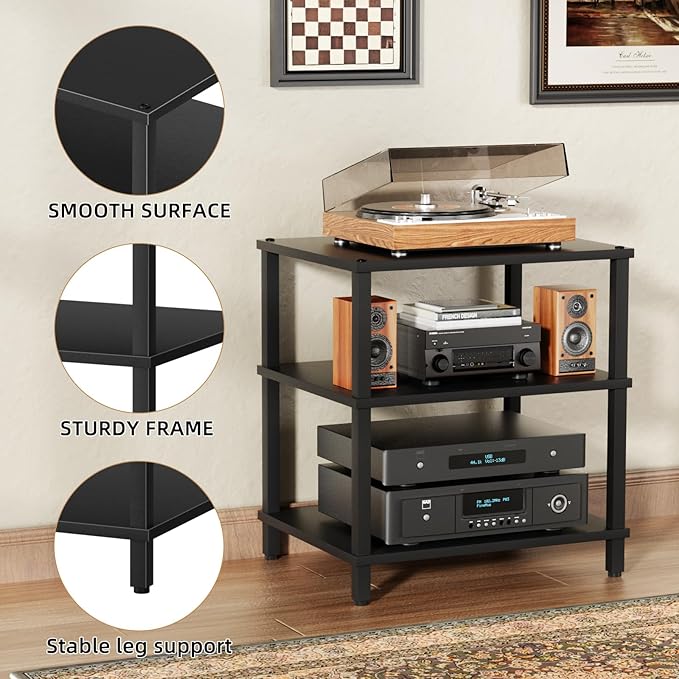 3-Tier AV Media Player Stand, Stereo Cabinet, Modern Stereo Cabine, Game - Image 7