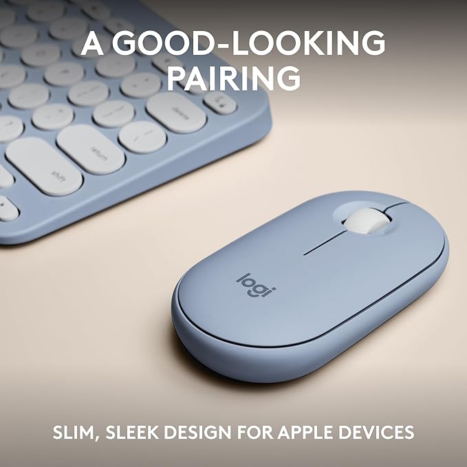 Logitech Pebble 2 Combo for Mac, Wireless Keyboard and Mouse, Quiet and Portable - Image 2