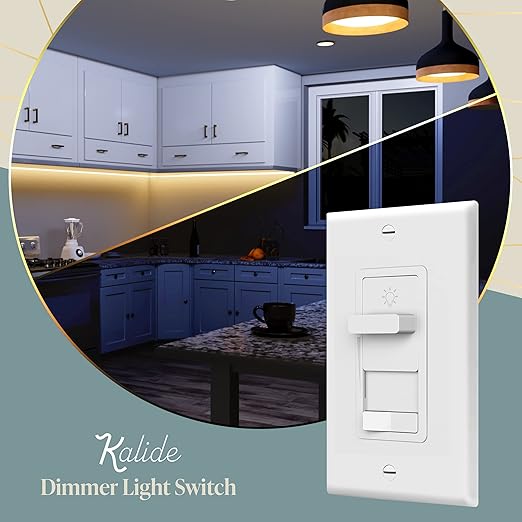TOPGREENER Dimmer Light Switch for 200W Dimmable LED/CFL Lights, Single - Image 6