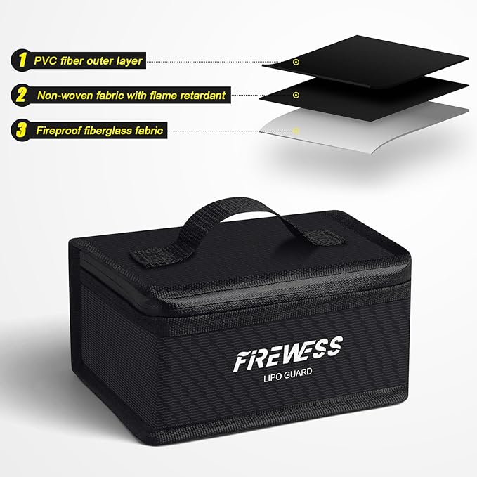 2 Pack Lipo Safe Bag Fireproof, lithium battery bag fireproof and Explosionproof - Image 4