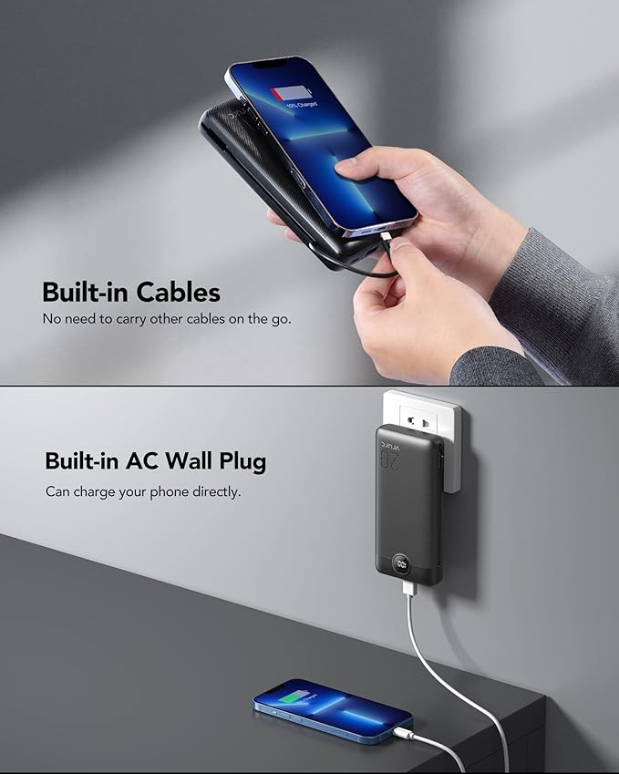 VRURC Portable Charger 20000mAh, Fast Charging Power Bank USB C, 4 Output 2 - Image 9