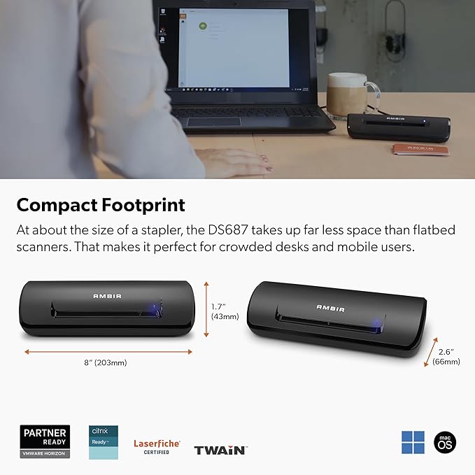 Ambir ImageScan Pro 687-BCS Duplex Card Scanner - Image 6