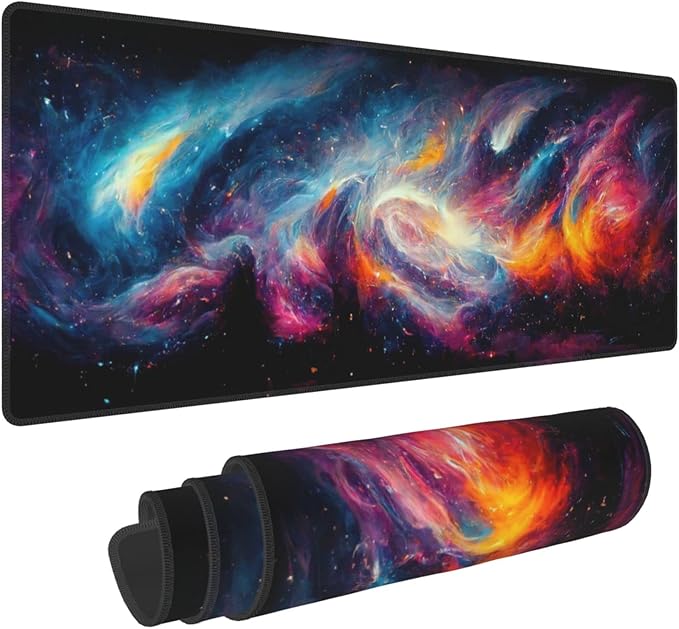 Galaxy Extended Big Mouse Pad Large, XL Gaming Mouse Pad Desk Pad, by CANFLASHION