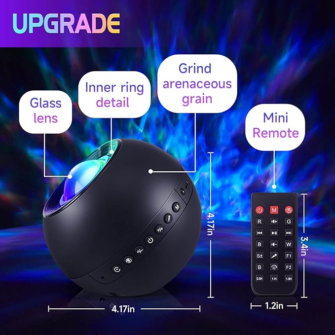 One Fire Upgrade Star Projector Galaxy Light, 15 Colors Night Light Projector - Image 8
