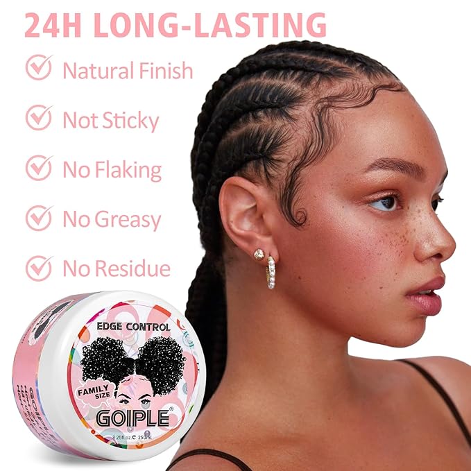 8.25 OZ Edge Control Wax for Women Strong Hold Non-greasy Edge Smoother - Image 4