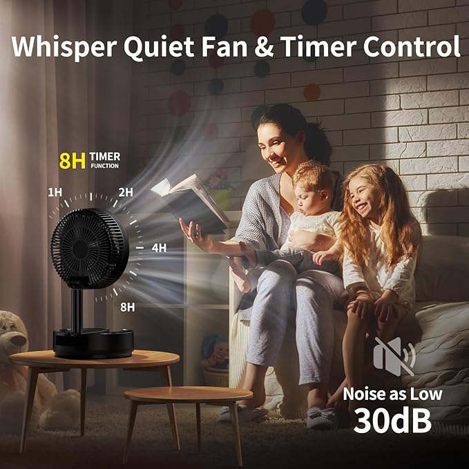 Socool 40000mAh Portable Fan Foldable Battery Rechargeable - Image 6