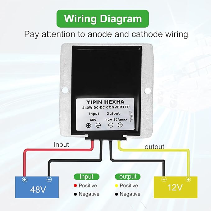 DC 36V/48V Step Down to 12V 20A 240W Buck Converter Regulator Power Supply - Image 5