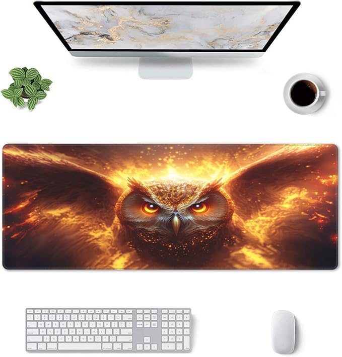 Golden Owl Extended Big Mouse Pad Large, XL Gaming Mouse Pad Desk Pad, - Image 2