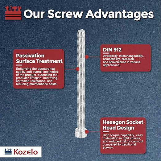 Kozelo 25pcs Socket Head Cap Screws - Image 3