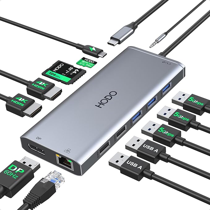 USB C Docking Station Dual Monitor by HODO