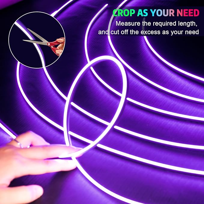 Acrylic Interior Car Lights, AMKI Car LED Strip Light - Image 5