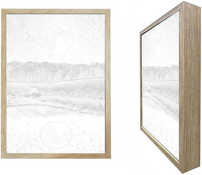 URVIP LED Glowing Photo Frame, 3D Starry-Sky Blue Moon Wall Art, 9x12 Inches - Image 3