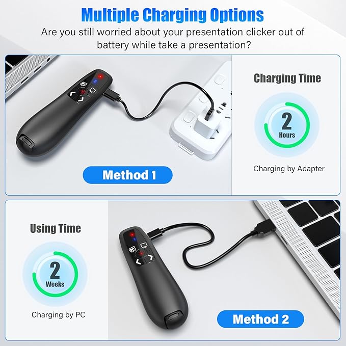 2-in-1 USB Type C Presentation Clicker, Clicker - Image 2