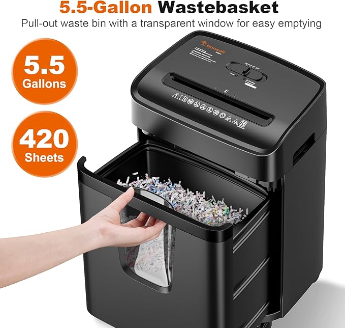 Bonsaii 12 Sheet Paper Shredder - Image 5