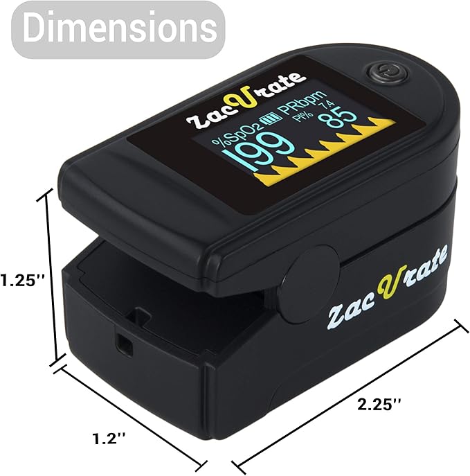 Zacurate 500C Elite Fingertip Pulse Oximeter Blood Oxygen Saturation Monitor - Image 4