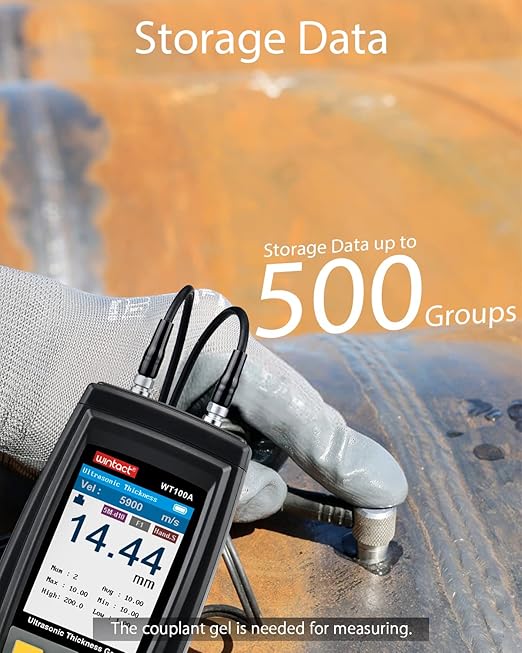 Wintact Digital Ultrasonic Thickness Gauge, Range 0.039 to 11.81 in - Image 4