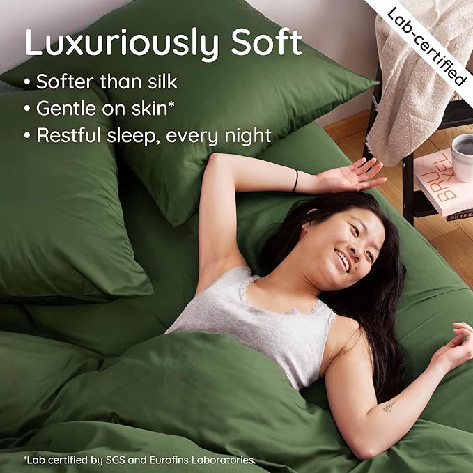 Bambaw Full Fitted Sheet Only, 100% Viscose Derived from Bamboo Fitted Sheet - Image 4