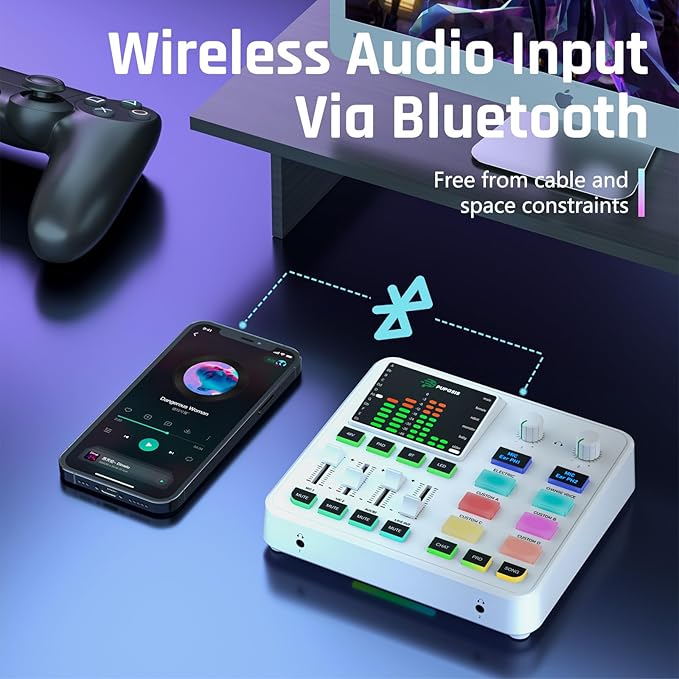 PUPGSIS qwe Gaming Audio Mixer, Audio Interface - Image 3
