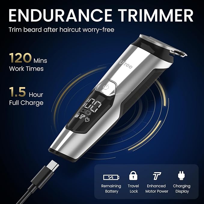 Ufree 3-in-1 Beard Trimmer Kit, Men's Electric Shaver Razor - Image 5