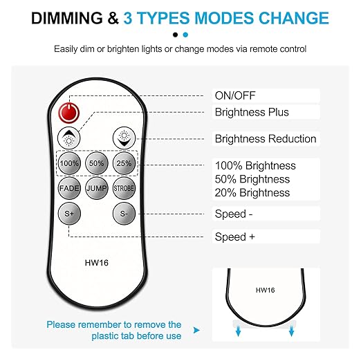 Mini IR Remote Controller for Single Color LED Strip Lights, 11-Key Wireless - Image 2