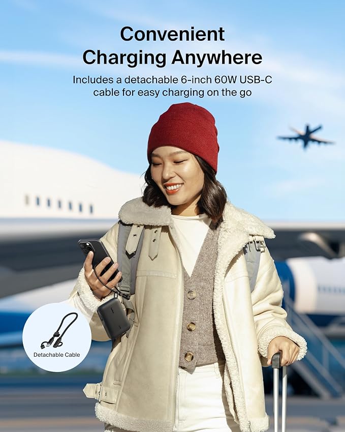 Belkin Portable Charger, Slim USB-C Power Bank 10, 000mAh w/ 2 USB-C Ports - Image 5