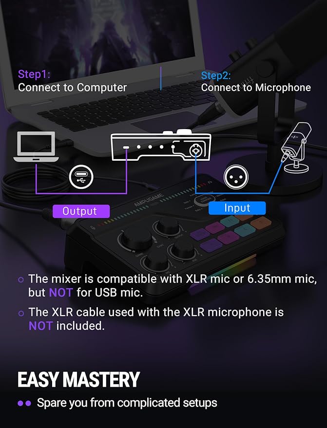 Fifine Gaming Mixer for Voice Chat and Streaming- 7.1ch Surround Sound - Image 8