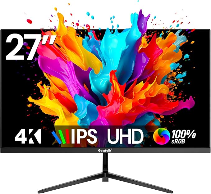 Gawfolk 27 Inch 4K Monitor IPS 60Hz, UHD 3840 x 2160p PC Monitors, Computer by Gawfolk