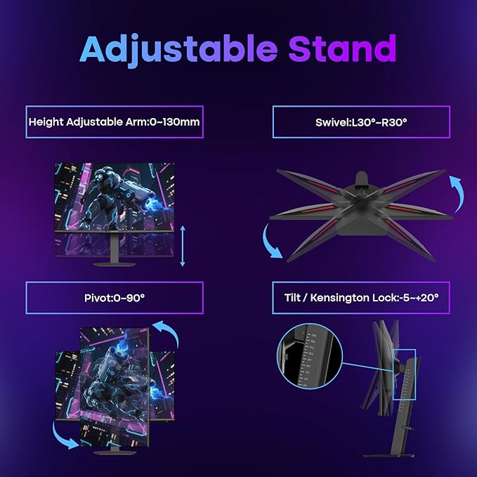 Amzfast 27’‘ 4K Gaming Monitor HDR 400, UHD 160Hz 144Hz | FHD 320Hz 300Hz Dual - Image 8