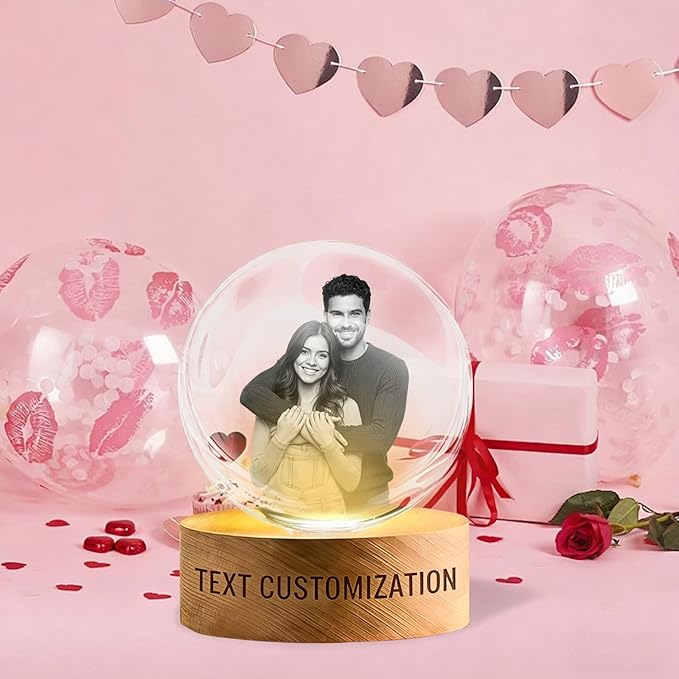 LOVEVEN Personalized 3D Crystal Ball Night Light by Unknown