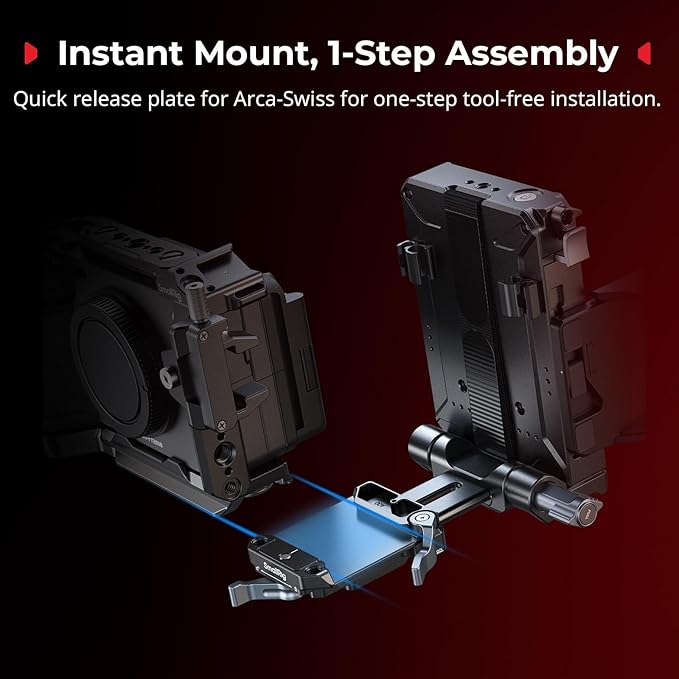 SMALLRIG Upgraded V Mount Battery Plate Kit, w/ QR Plate - Image 2