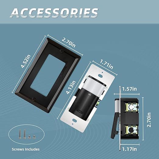 ECOELER Black PIR Motion Sensor Light Switch, Occupancy Motion Detector Switch - Image 7