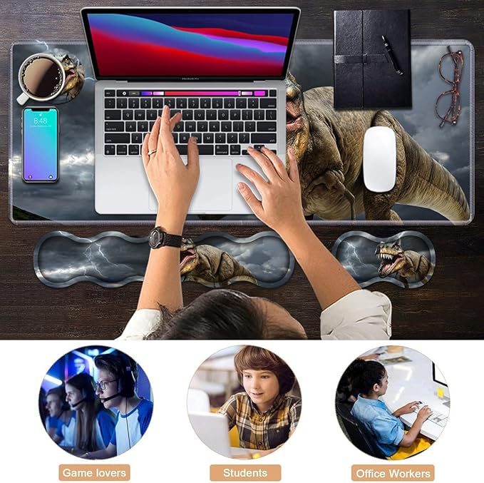 Ergonomic Keyboard Wrist Rest & Mouse Pad Wrist Rest Set, Large XXL Gaming Desk - Image 7