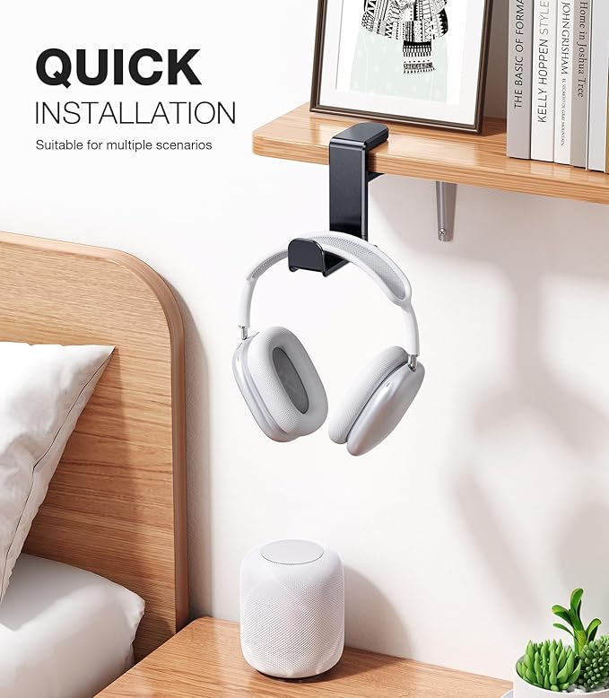 Coolpow Gaming Headphone Stand for Desk【360°Rotating】PC Headset Holder for Desk - Image 8