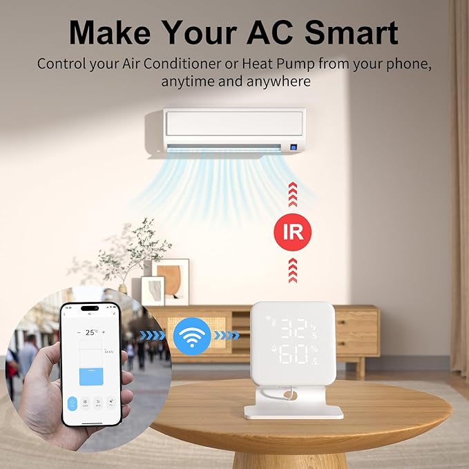 WOOX Smart Air Conditioner & Heater Pump Controller, WiFi IR Remote Control - Image 3