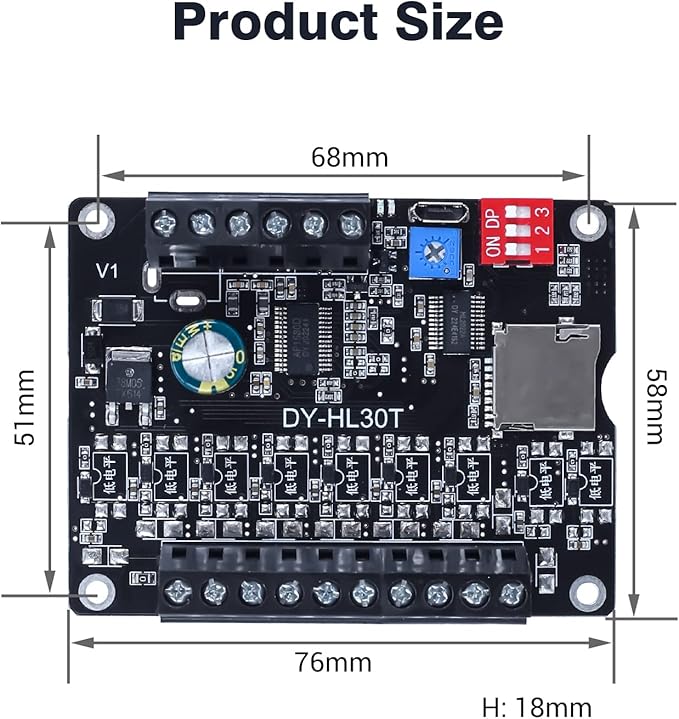 30W Voice Playback Module, PEMENOL DC 9-24V Voice Broadcast Device 9 Trigger - Image 5